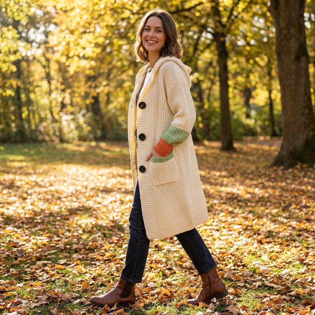Cappotto di cotone con cappuccio Auréa