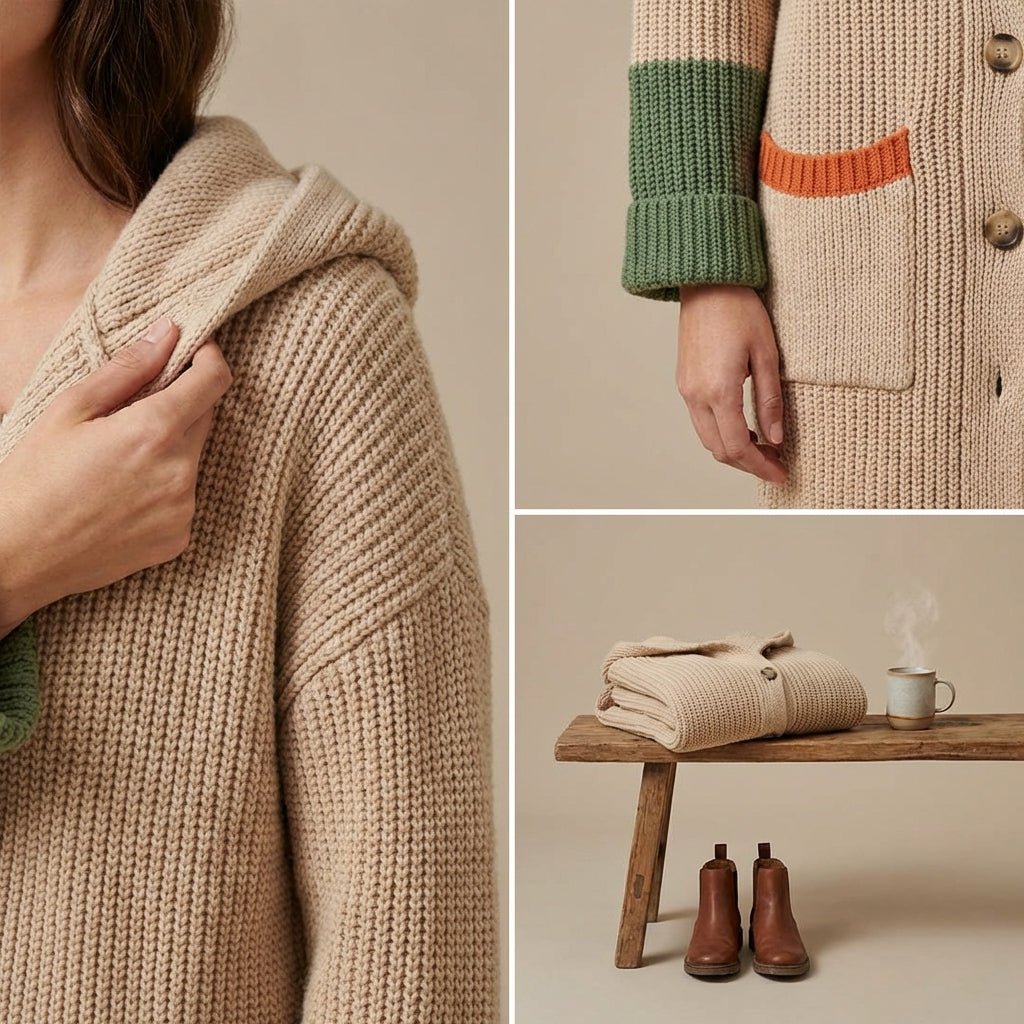 Cappotto di cotone con cappuccio Auréa