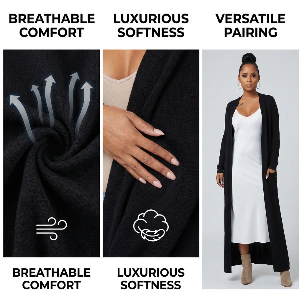 Élane-Wolle und Kaschmir-Strickjacke