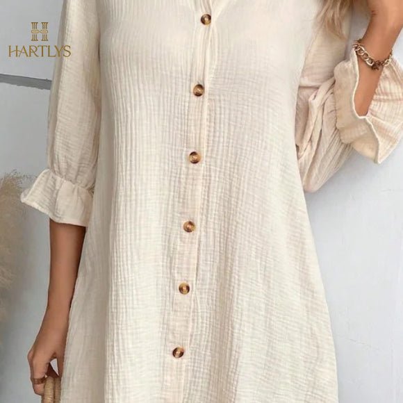 Thalia Buttoned Silhouette Dress