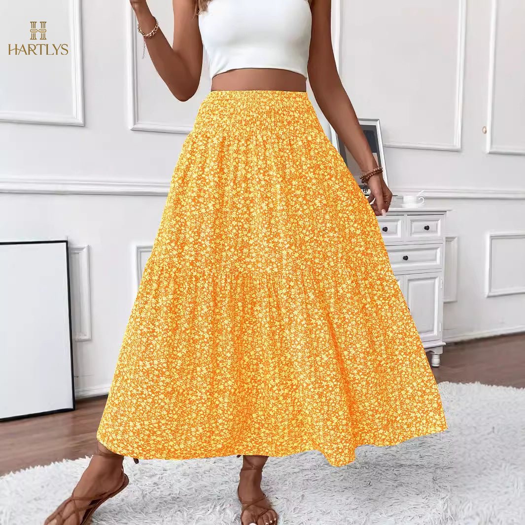 Falda floral de dalia