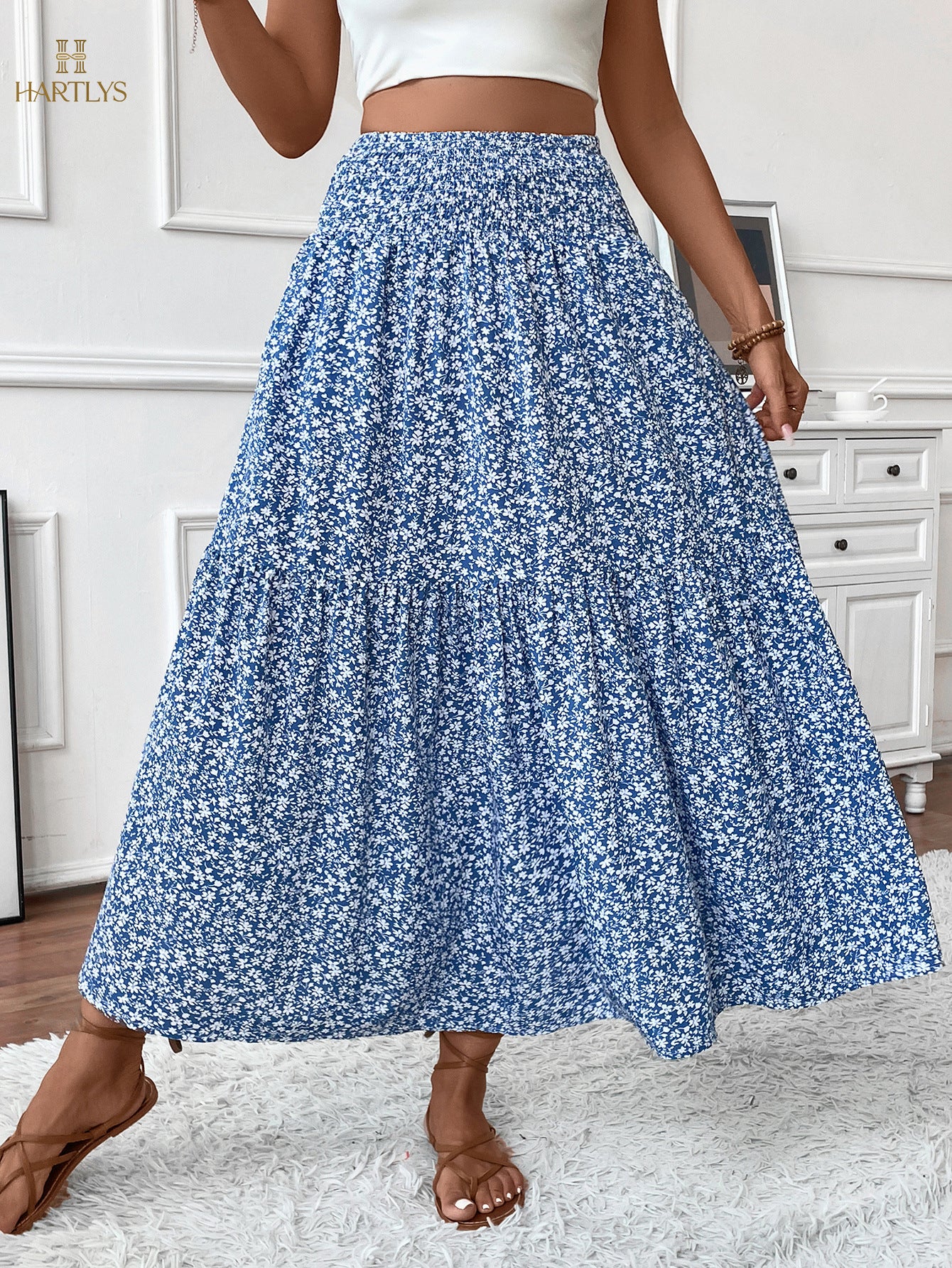 Falda floral de dalia